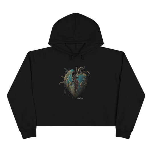 Sew up My Broken Heart Crop Hoodie