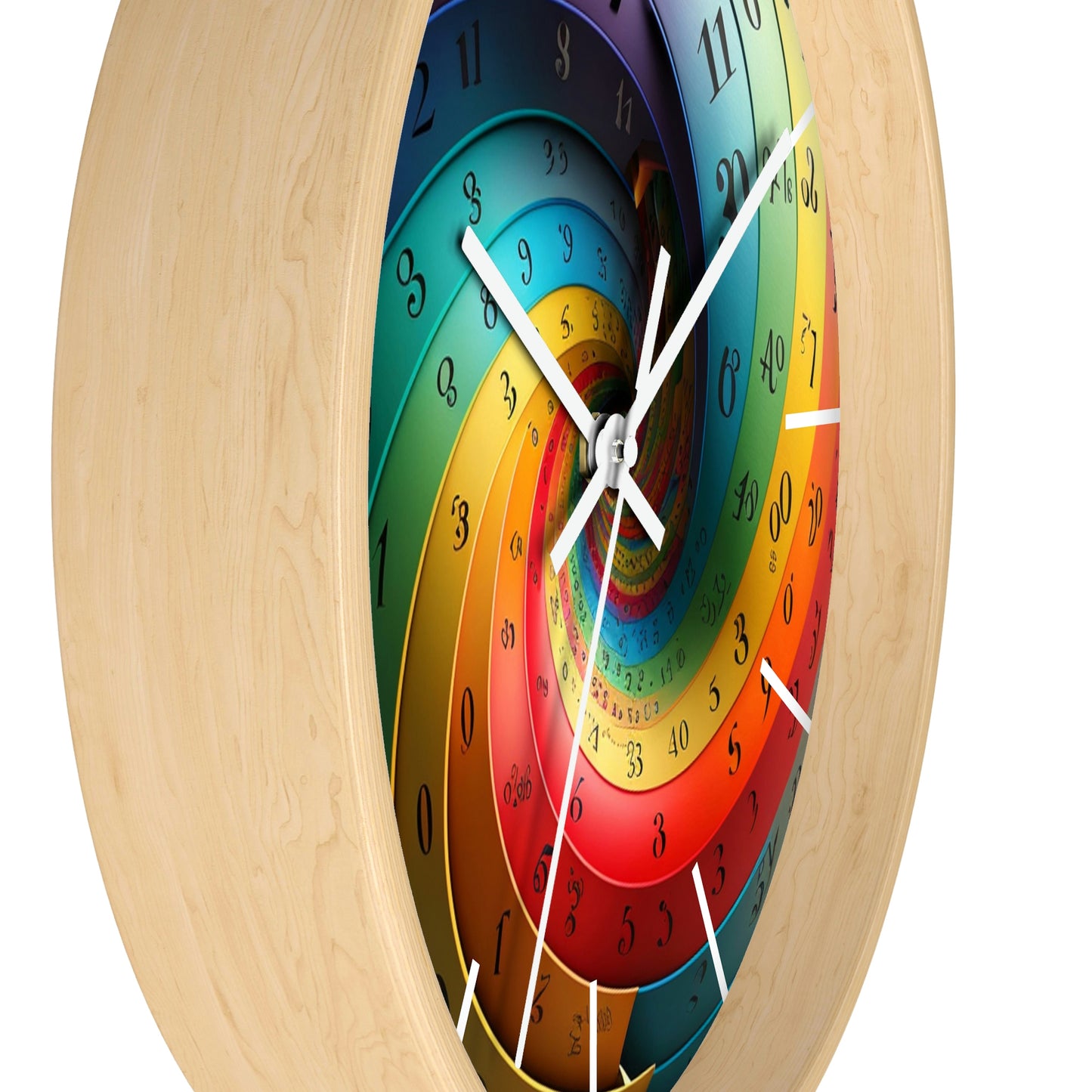 Timeless Impossible Spiral Wall Clock #1 w/ lines