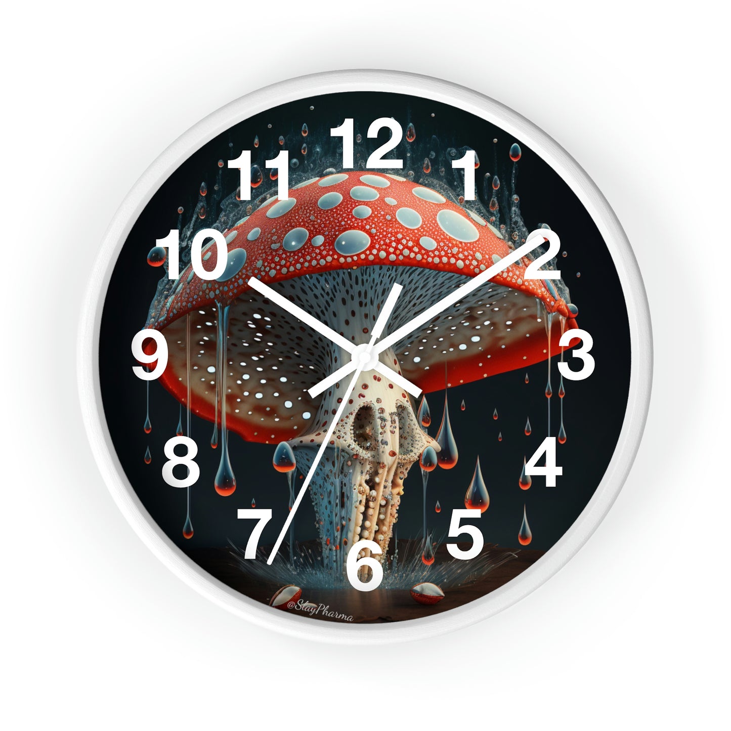 Amanita Dreams Wall Clock #2 w/ numbers