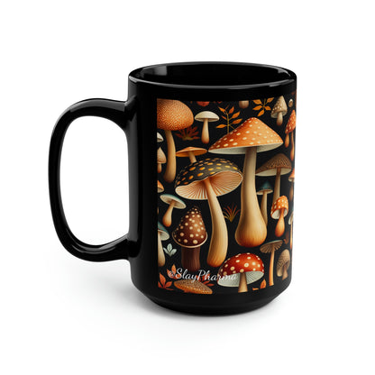 Mushroom Pattern Mug #1, 15oz