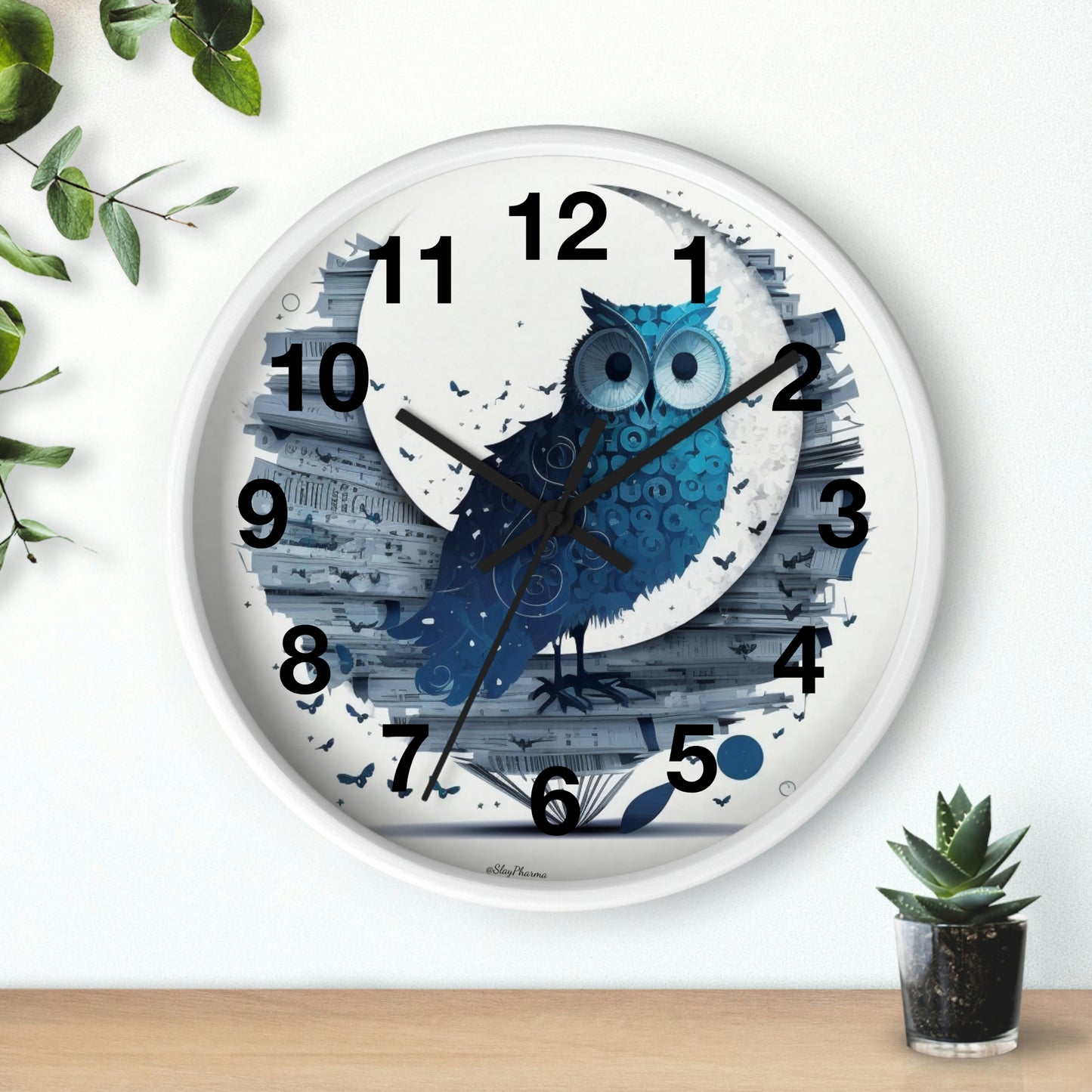 Copy of Wise Owl Wall Clock w/ numbers