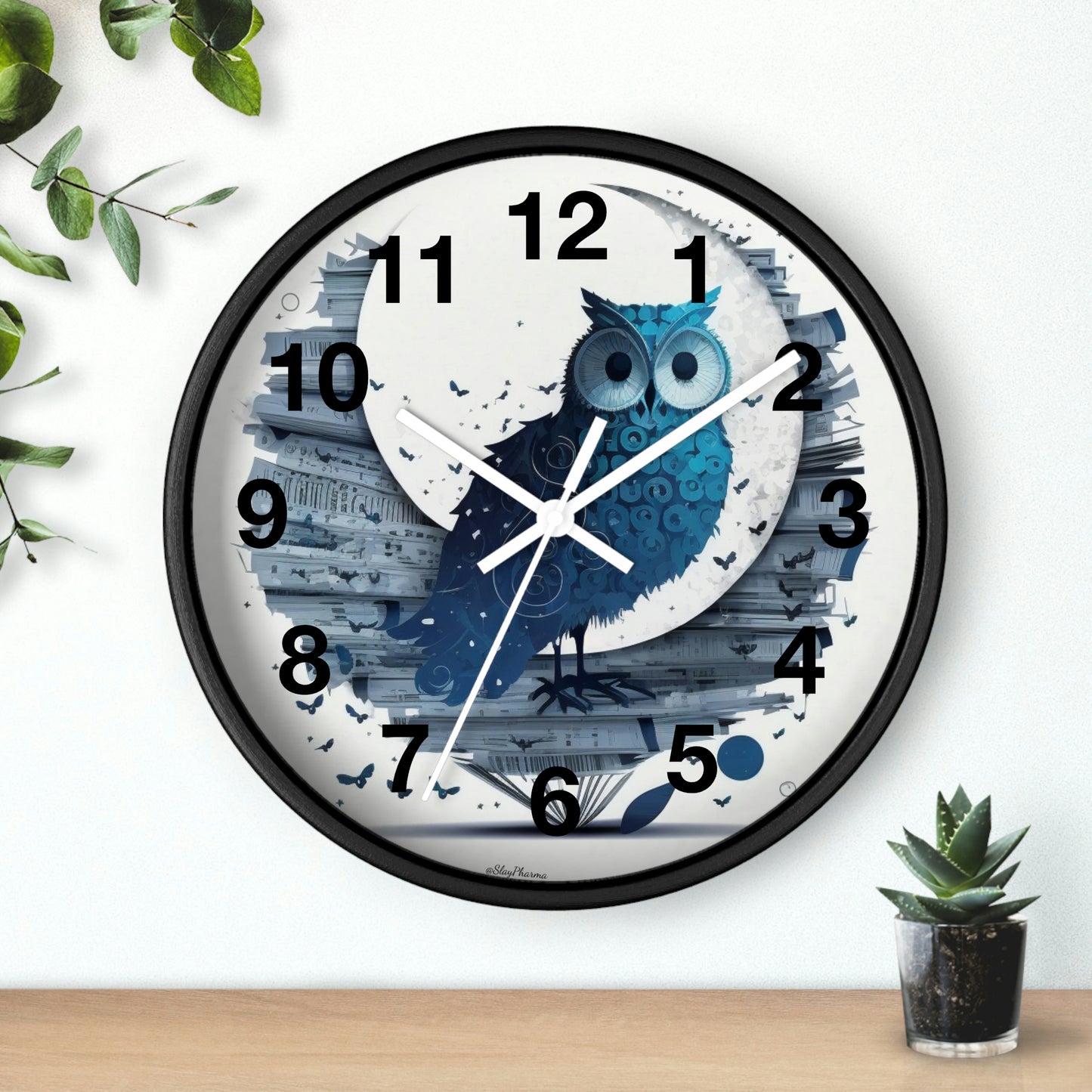 Copy of Wise Owl Wall Clock w/ numbers