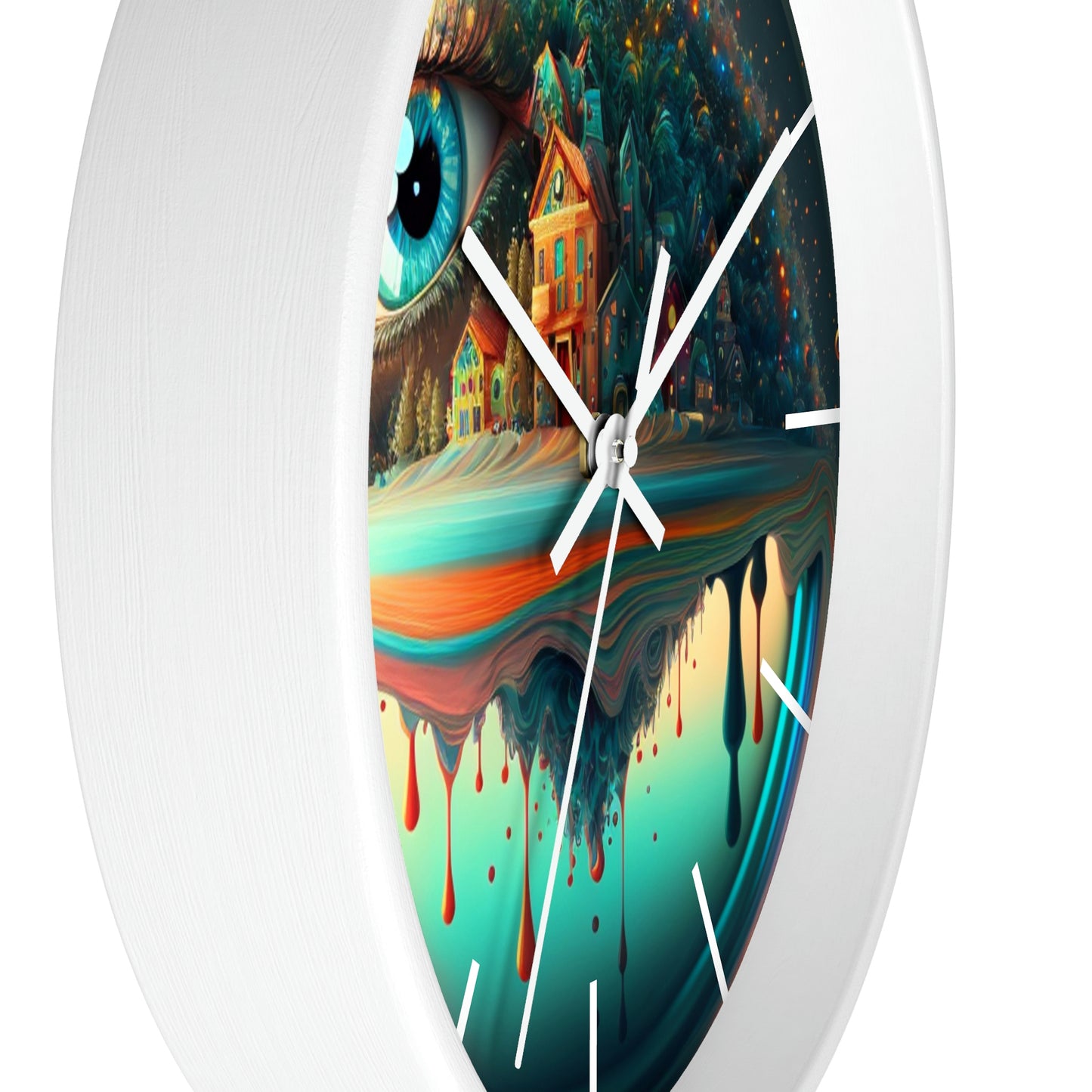 Other Worlds Wall Clock #2 w/ lines