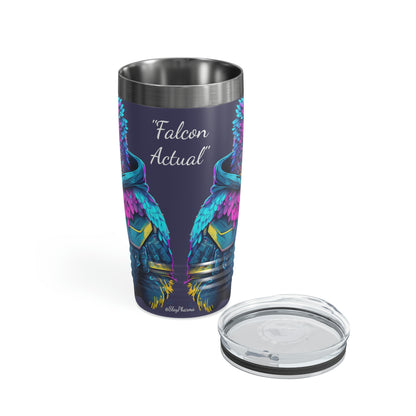 "Falcon Actual" Blue Falcon Ringneck Tumbler, 20oz