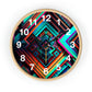 Geometric Wall Clock #1 w/ numbers