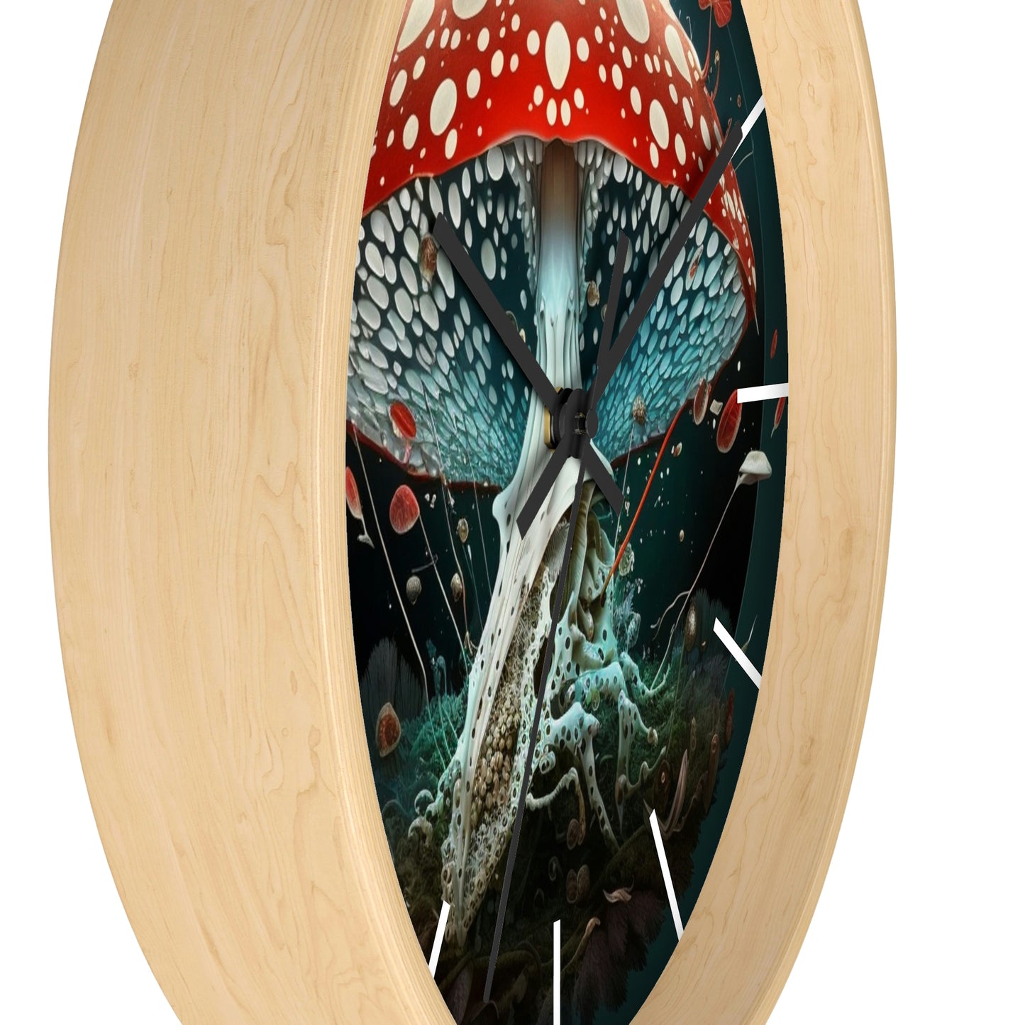 Amanita Dreams Wall Clock #4 w/ lines