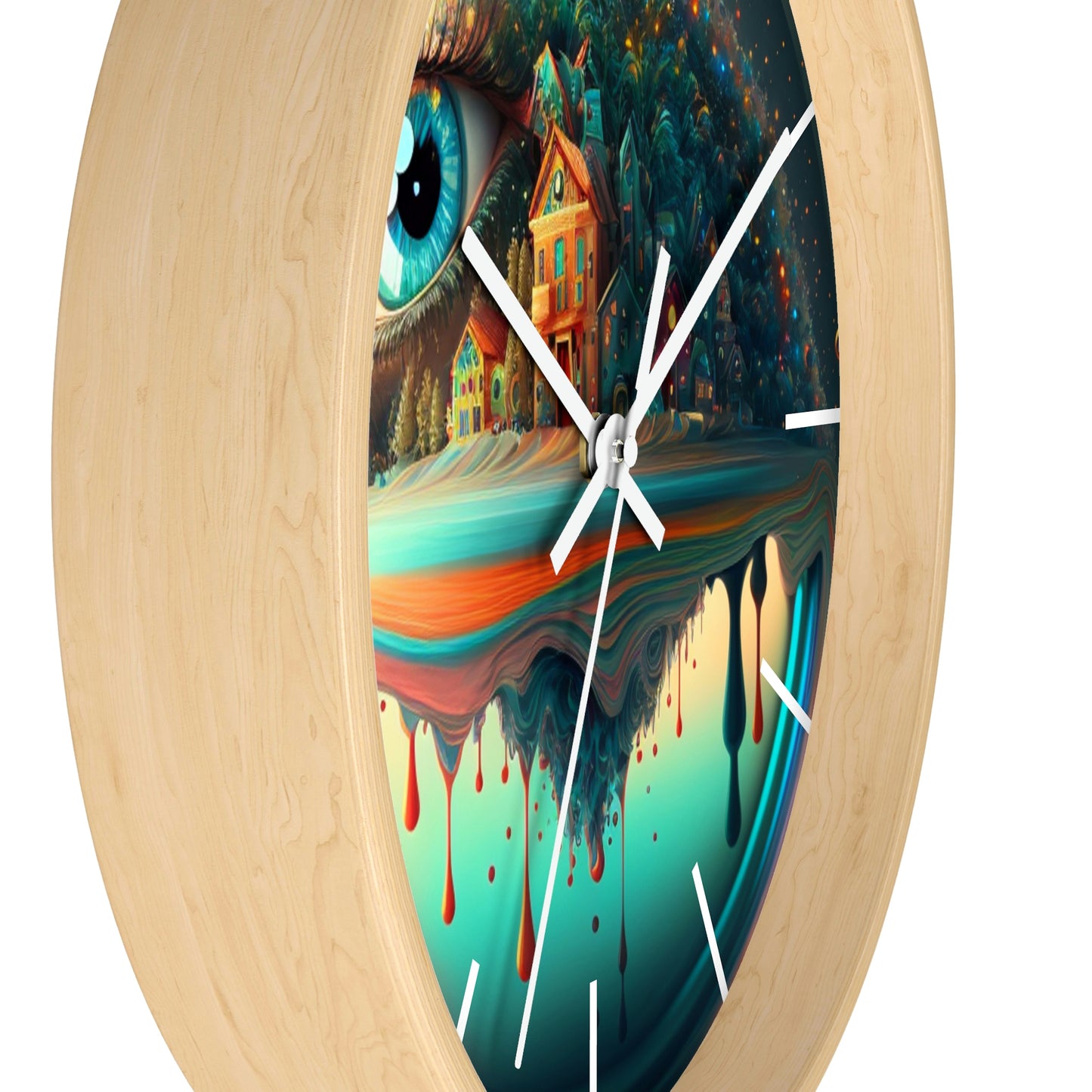 Other Worlds Wall Clock #2 w/ lines