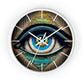 All Seeing Eye Wall Clock #3 w/ lines