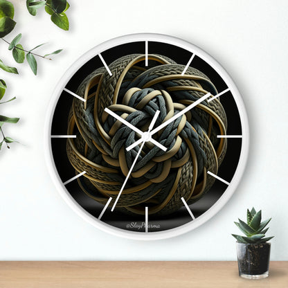 Geometric Wall Clock #10 w/ lines