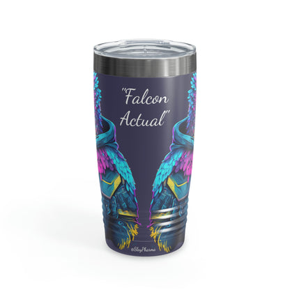 "Falcon Actual" Blue Falcon Ringneck Tumbler, 20oz
