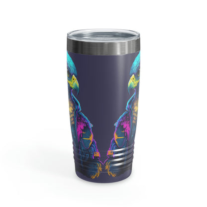 "Falcon Actual" Blue Falcon Ringneck Tumbler, 20oz