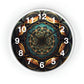 Geometric Congruence Masonic Wall Clock w/ numbers