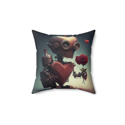 Our love is Robotic Valentines Pillow
