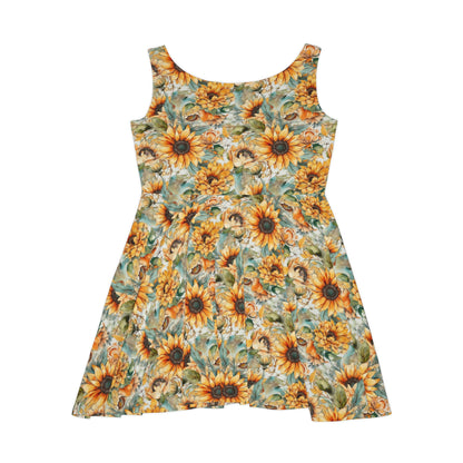 Floral Pattern Women's Skater Dress #13