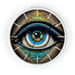 All Seeing Eye Wall Clock #3 w/ lines