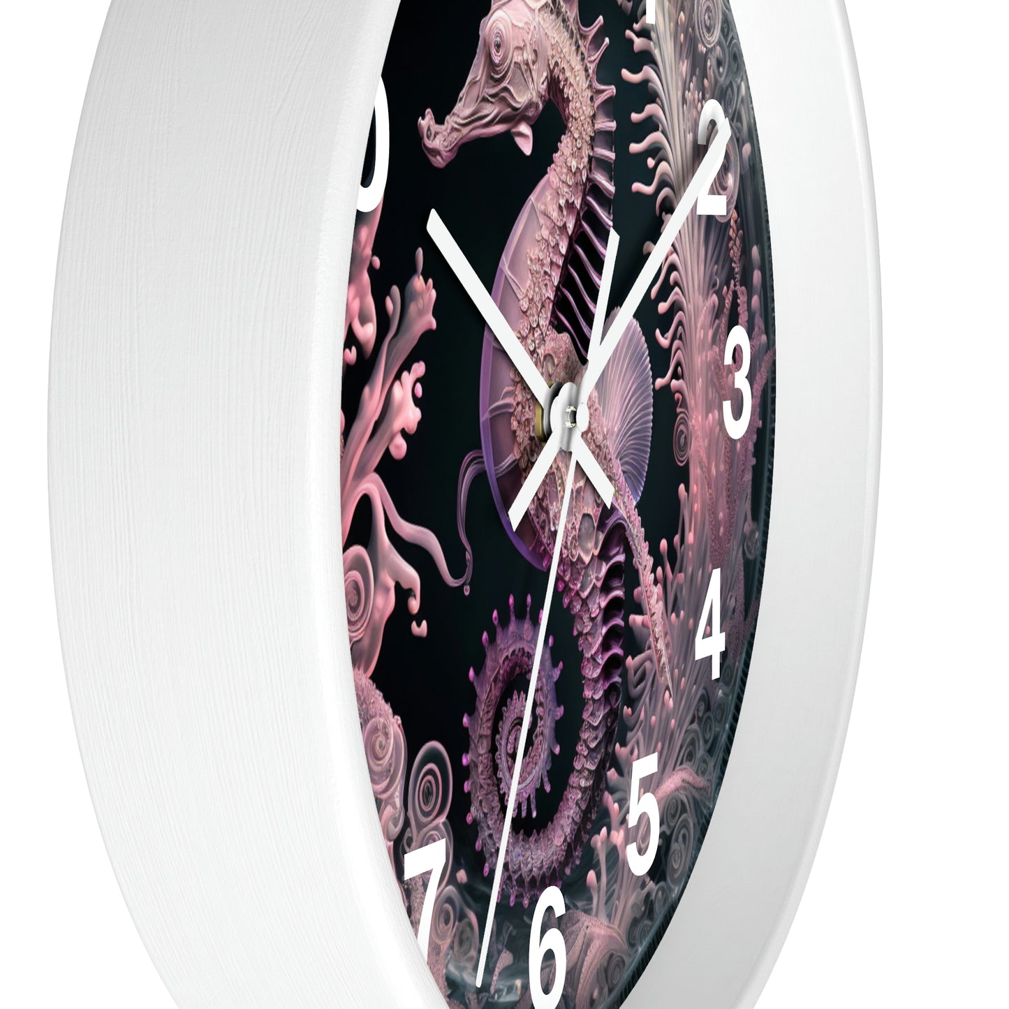 3D Seahorse Wall Clock w/ numbers