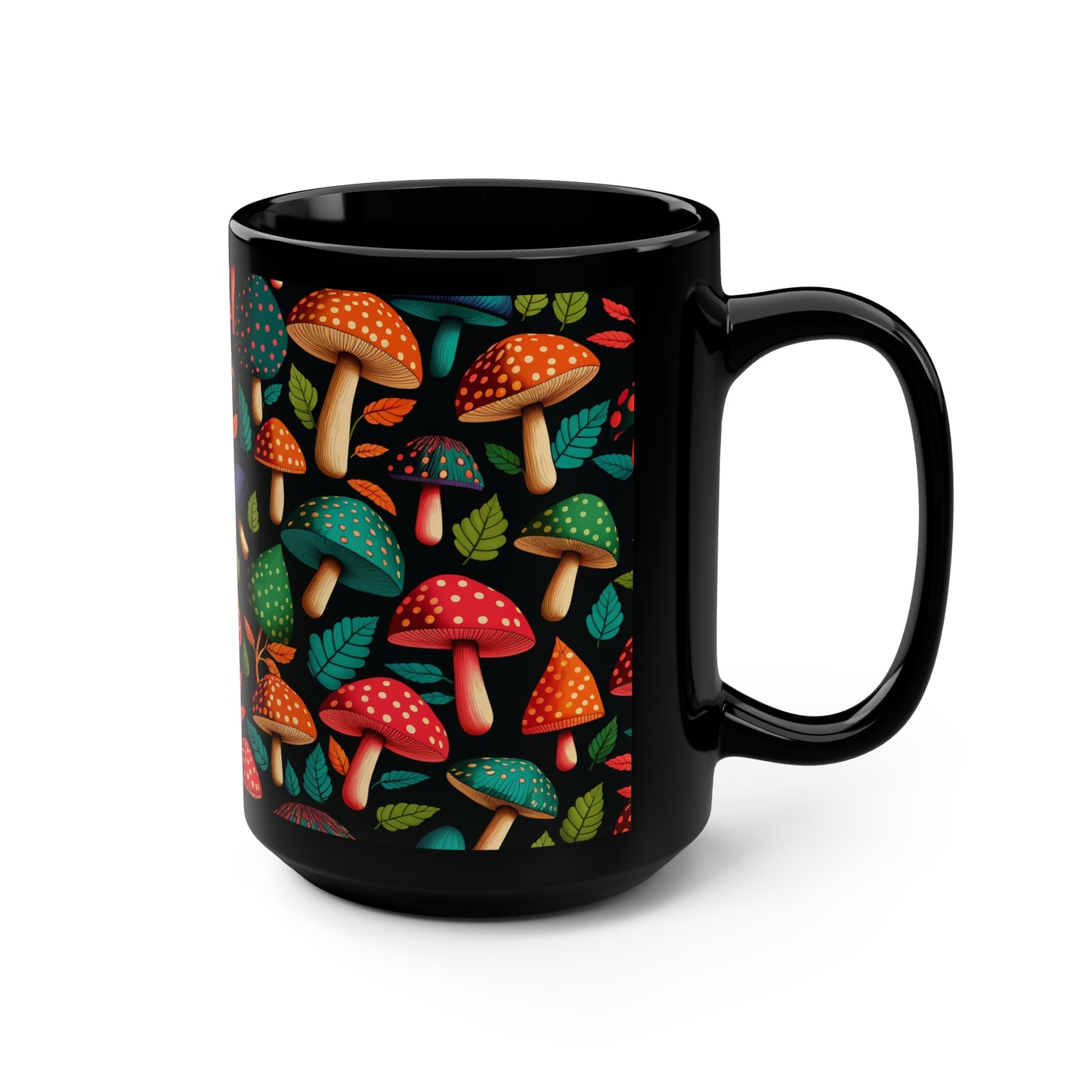 Mushroom Pattern Mug #6, 15oz