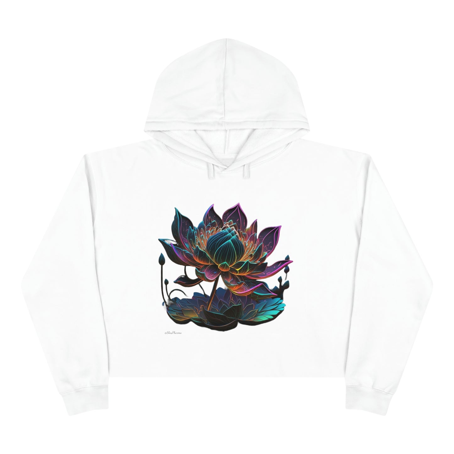 Lotus Life Crop Hoodie no back design