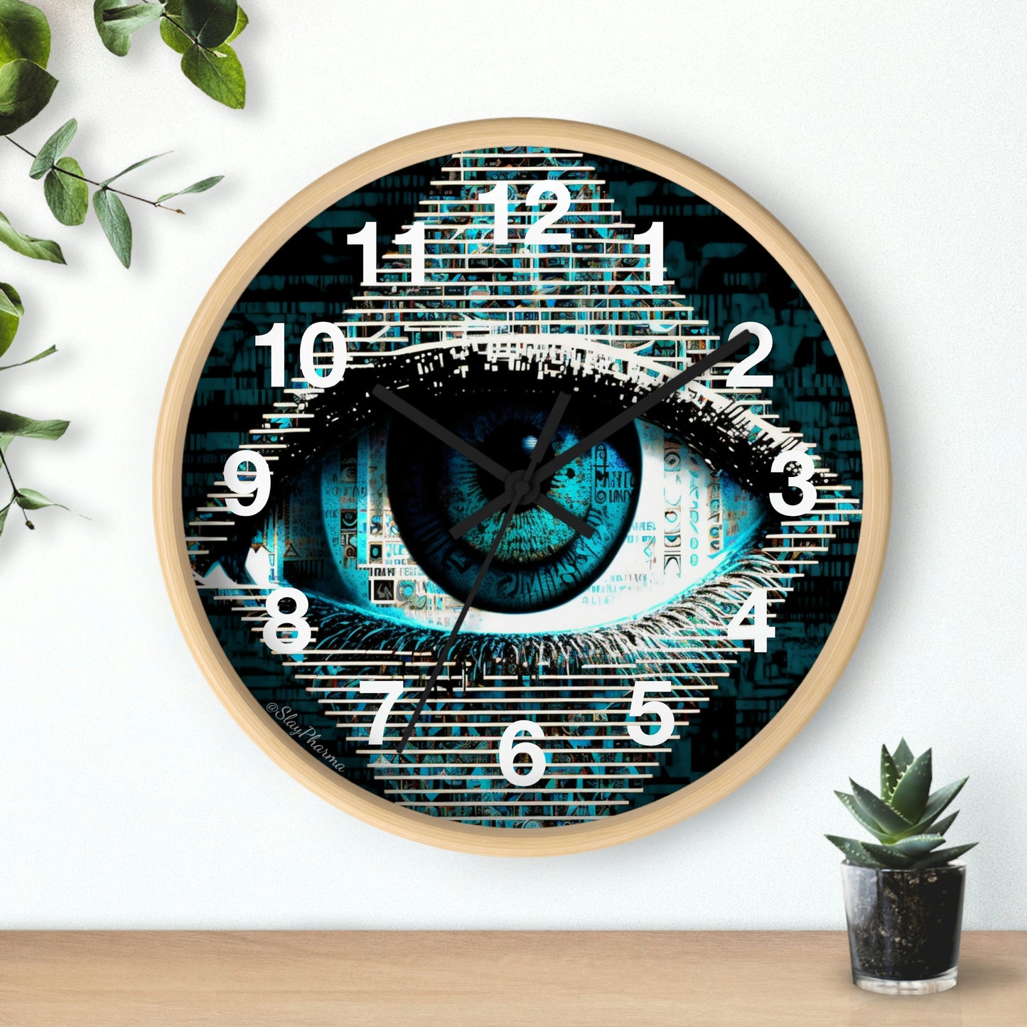 All Seeing Eye Wall Clock #2 w/ numbers