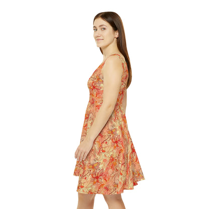 Floral Pattern Women's Skater Dress #5
