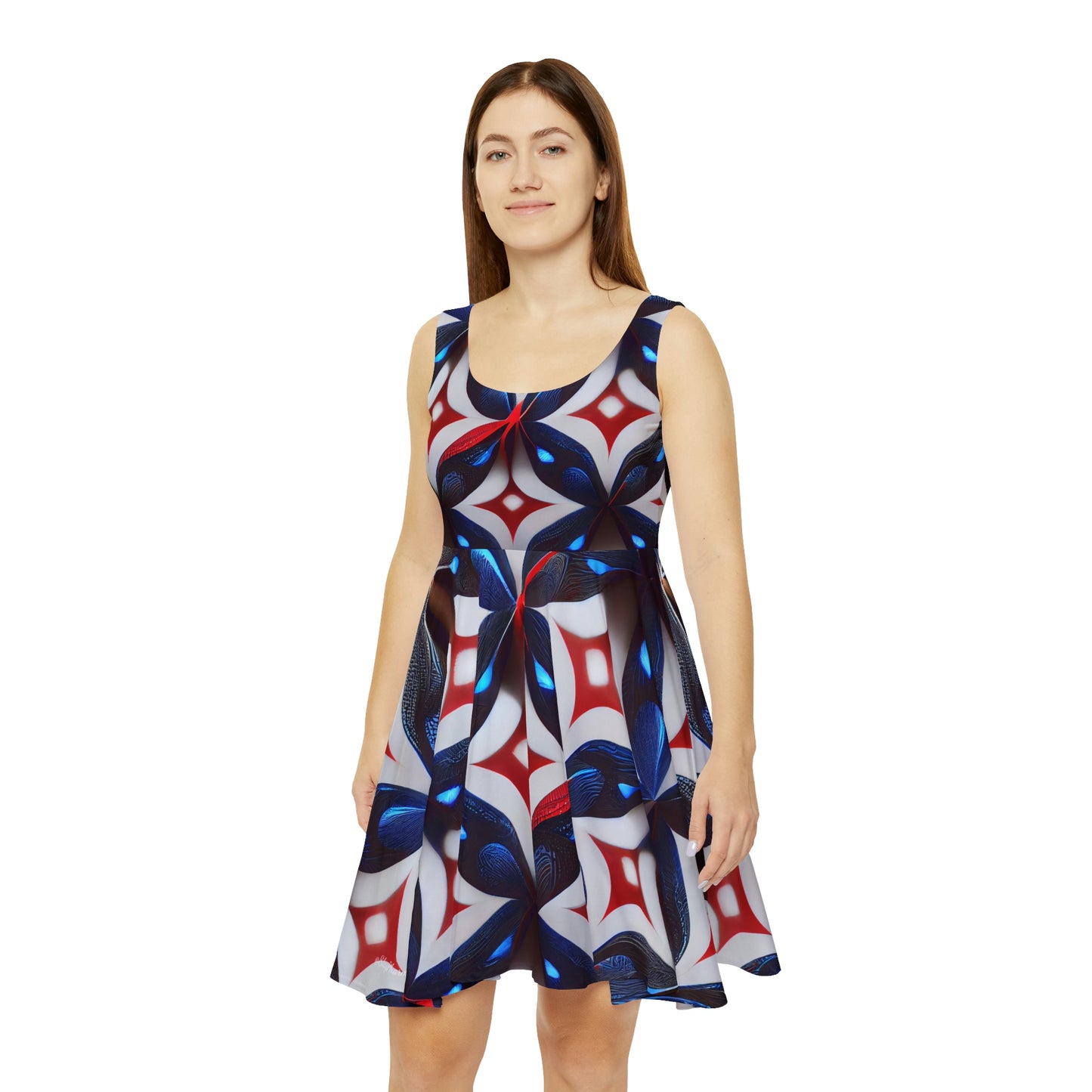 Patriotic Diamonds Rave Skater Dress