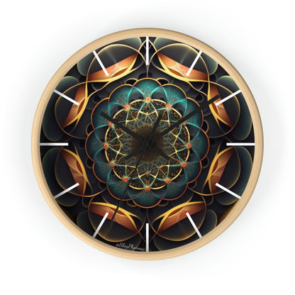 Geometric Congruence Masonic Wall Clock w/ lines