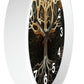 Mycelium Tree Roots Wall Clock w/ numbers