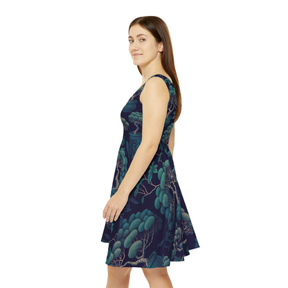 Bonsai Tree Pattern Women's Skater Dress