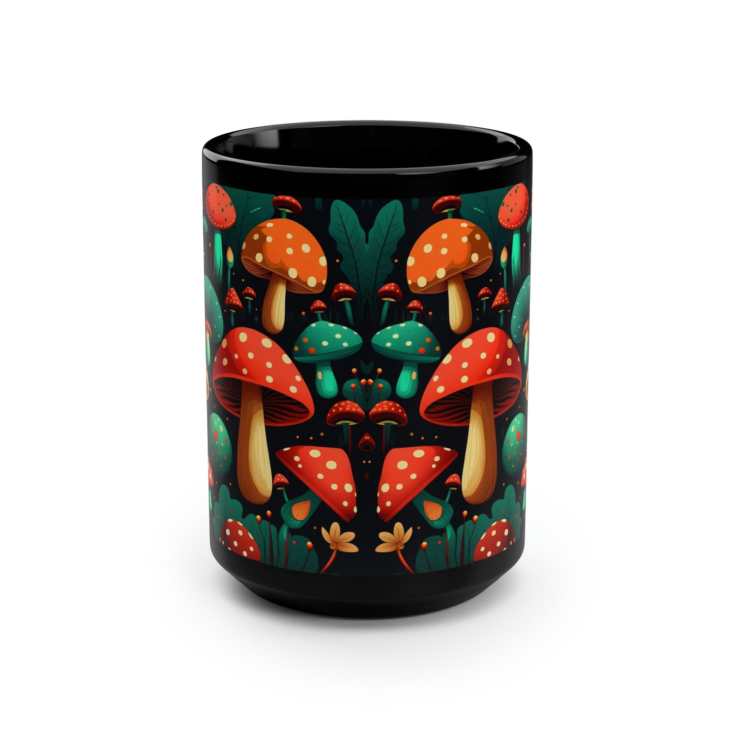 Mushroom Pattern Mug #4, 15oz