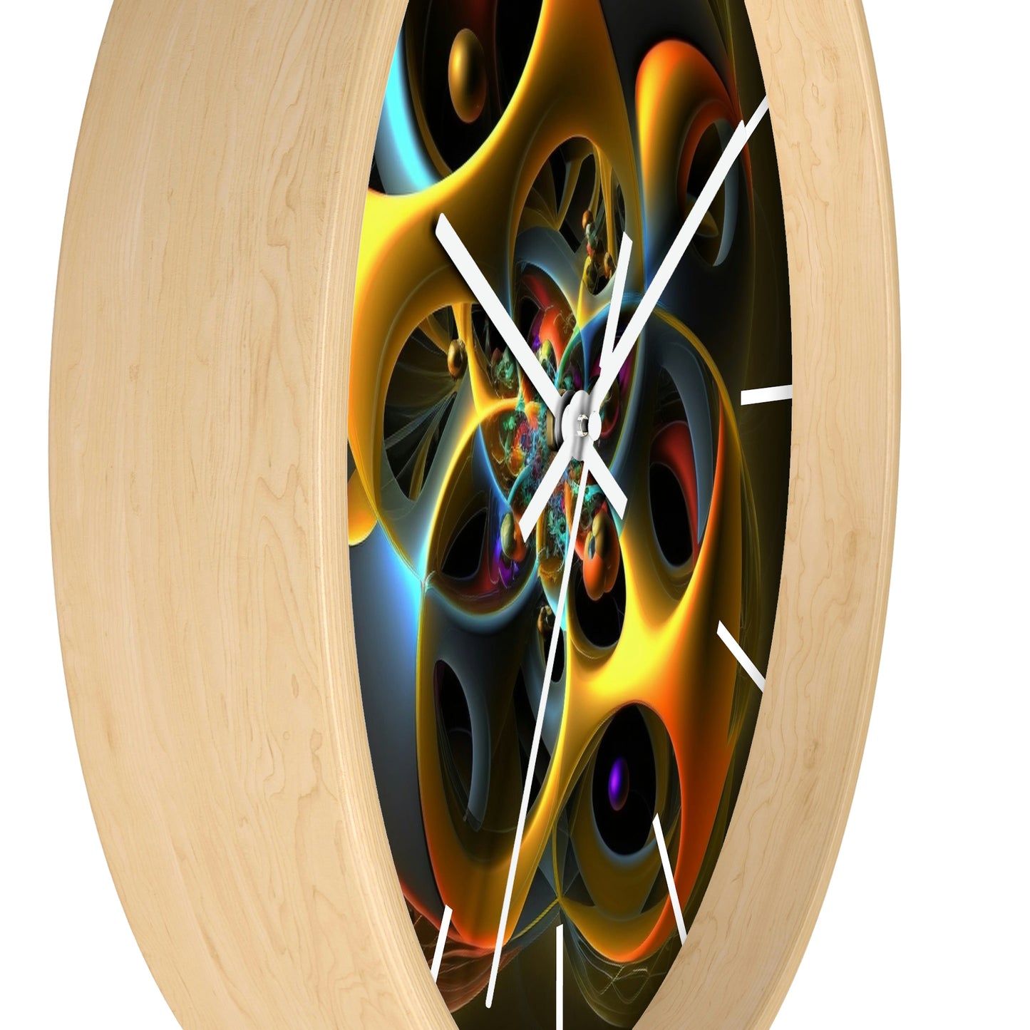 Geometric Wall Clock #5 w/ lines