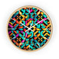 Geometric Wall Clock #2 w/ lines