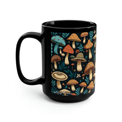 Mushroom Pattern Mug #5, 15oz