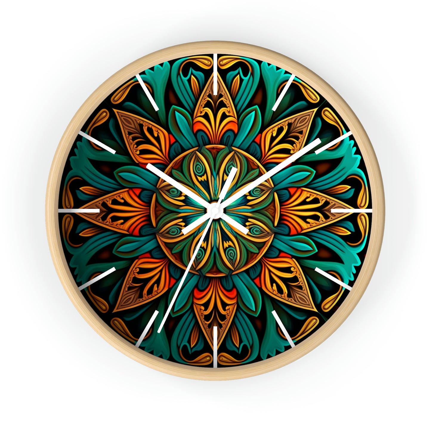 Mandala Wall Clock w/ lines