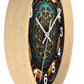 Geometric Congruence Masonic Wall Clock w/ numbers